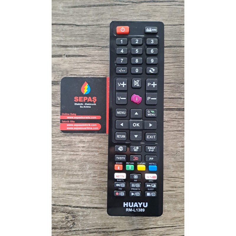 Huayu RM-L1389 Netflix - Youtube Tuşlu Vestel Universal Lcd Led Tv Kumandası 