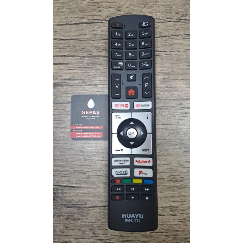 Huayu RM-L1773 Vestel Netflix-YouTube-Prime Vide Tuşlu Universal Lcd Led Tv Kumandası