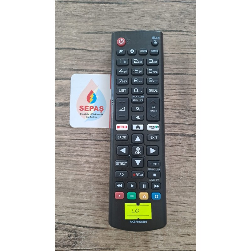 LG AKB75095308-32LJ610V-43UJ634V-49UJ6309-55UJ634V-60UJ6309-65UJ634V Netflix-Amazon Tuşlu Lcd-Led TV Kumanda