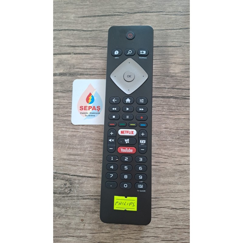 Philips BRC0884301/01 - 43PUS6554 - 50PUS6554/12 - 55PUS6554 - 65PUS6554/12 Netflix Youtube Tuşlu Lcd- Led TV Kumanda