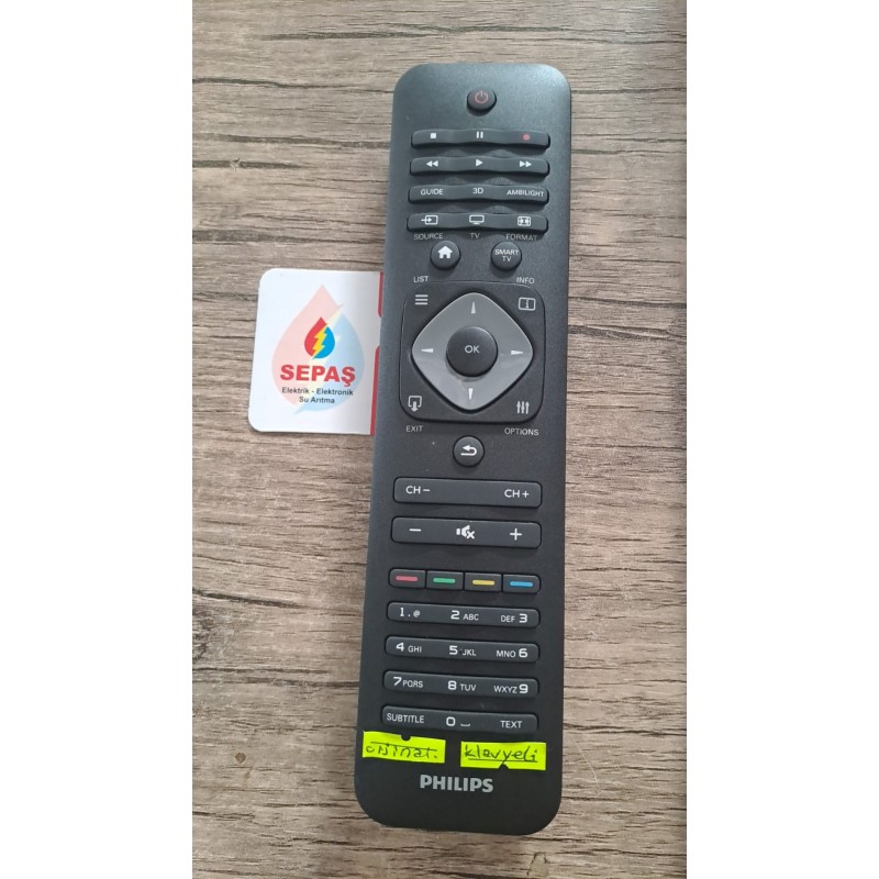 Philips TVRC51312/12 YKF315-Z01 Klavyeli Tv Kumandası 