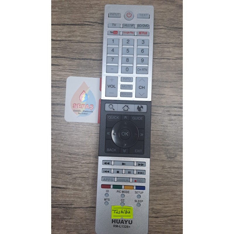 Toshiba RM-L1328 Netflix Tuşlu Lcd Tv Kumandası